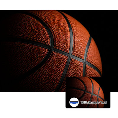 Murale auto-adhésive moderne pour la chambre à coucher avec imprimé basketball L 100 po x l 144 po Peel and Stick