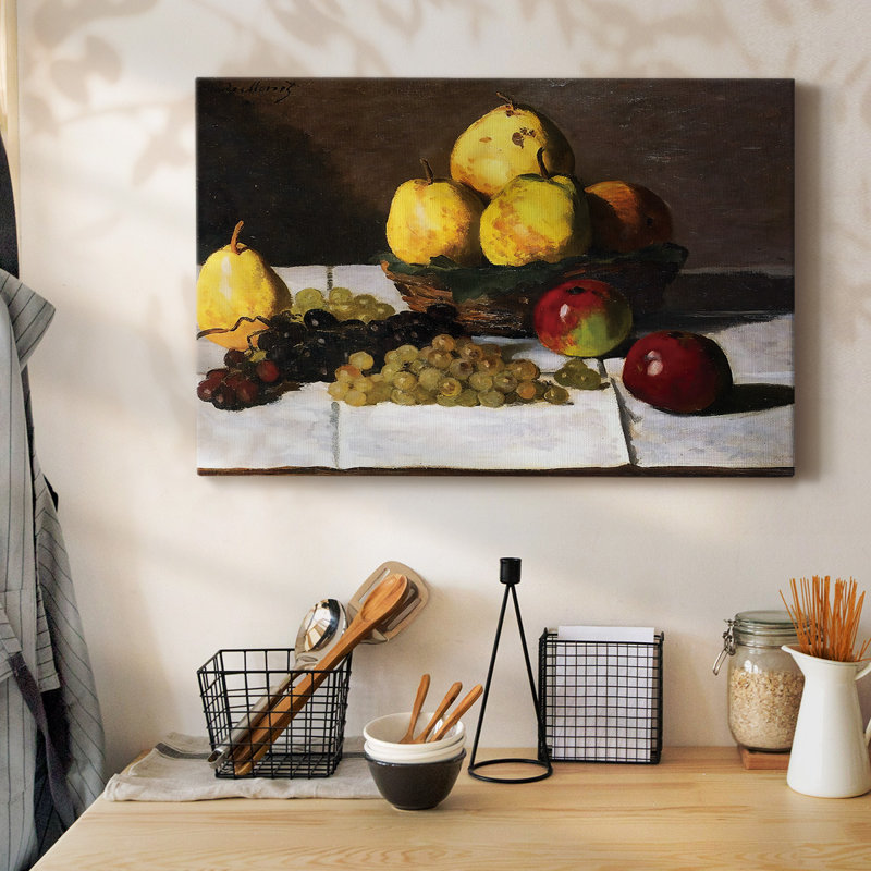 Nature morte aux poires et aux raisins, 1867, toile tendue avec châssis, H 12 po x l 18 po
