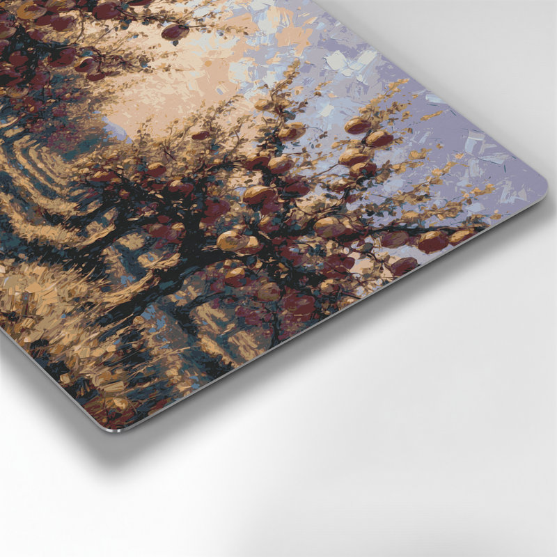 «Farm Apple Trees», art mural en métal brun, H 11 po x l 14 po