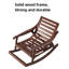 Chaise berçante moderne en bois massif rembourré