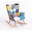 Chaise berçante rembourrée Lammons