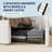Velvet Bed Frame With Adjustable Headboard And Large Drawers-290763347-290763346