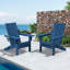 Chaise Adirondack pliante Wolak avec porte-gobelet-762678900