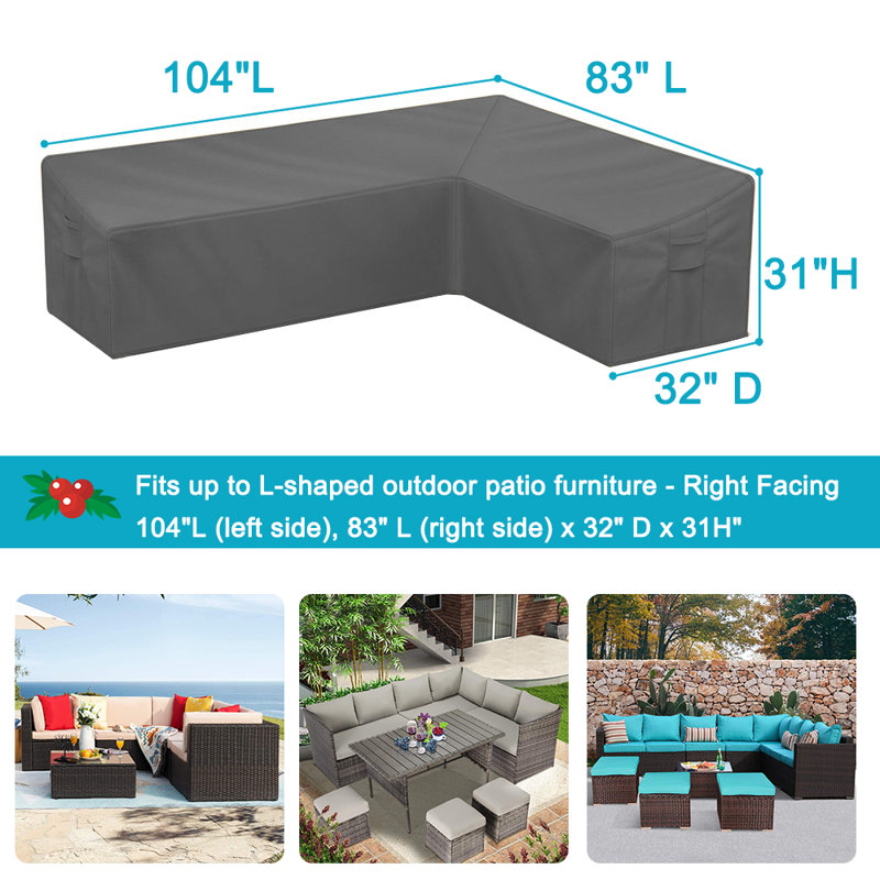 83'' Outdoor Patio Sectional Cover