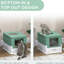 Litière pour chat extra-spacieuse, double porte pliable, garde les odeurs