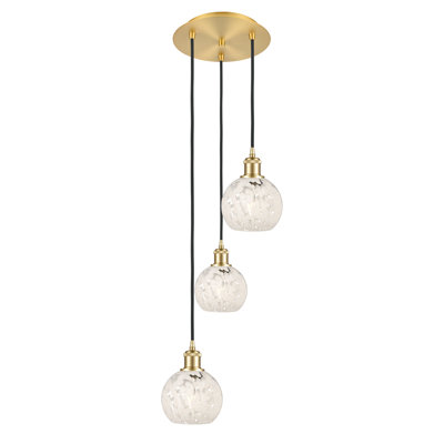 Ballston Mouchette 3 Light Cord Hung Pendant-113B-G1216