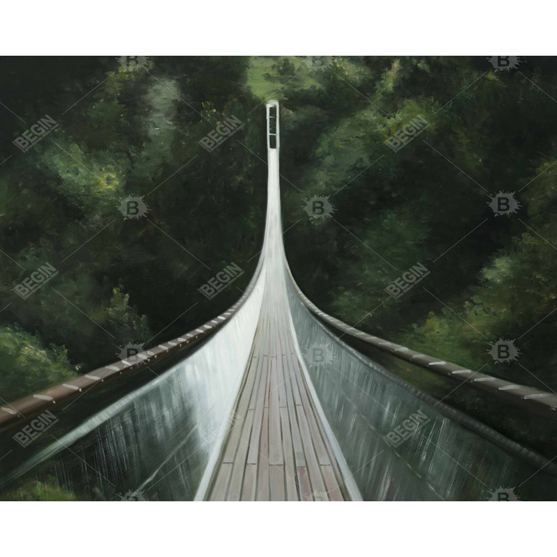 Pont Steep - Toile de paysage de bureau pour la décoration intérieure