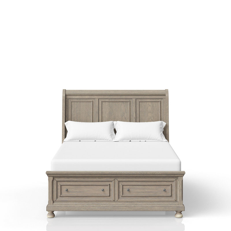 Coe Storage Bed, King, Antique Gray