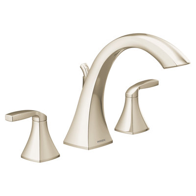 Moen Voss Double Handle Deck Mounted Roman Tub Faucet Trim, Valve Required