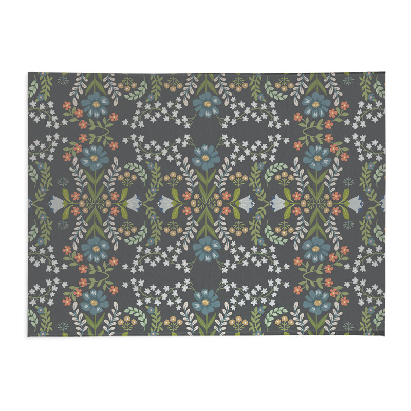 Tapis à linge Cecelia, Gris anthracite, Rectangulaire 3 pi x 5 pi