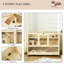 Cage à hamster en bois, cage à 3 niveaux avec toit ouvrable, bois naturel