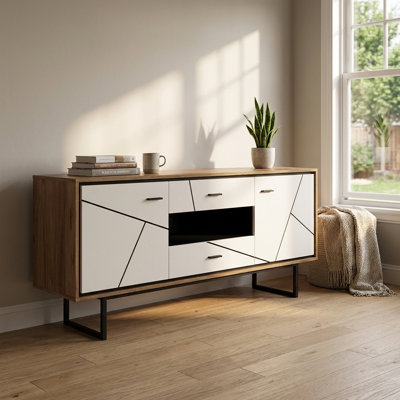 Meuble télé 65,7 po avec finition ultrabrillante