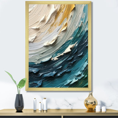 " Teal Cream Surreal Spirals II "