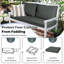 Ensemble de coussins de causeuse d'extérieur 3 pièces - Coussins de siège de patio profond et imperméable de 48 po x 24 po d'épaisseur pour fauteuil à bascule en osier pour 2 personnes, banc - tous temps pour porche, jardin-760782673