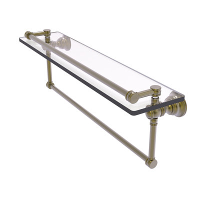 Freyja Glass Bracket Shelf with Towel Bar