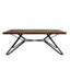 Table basse en bois récupéré et fer forgé fabriqué à la main 40 po x 24 po