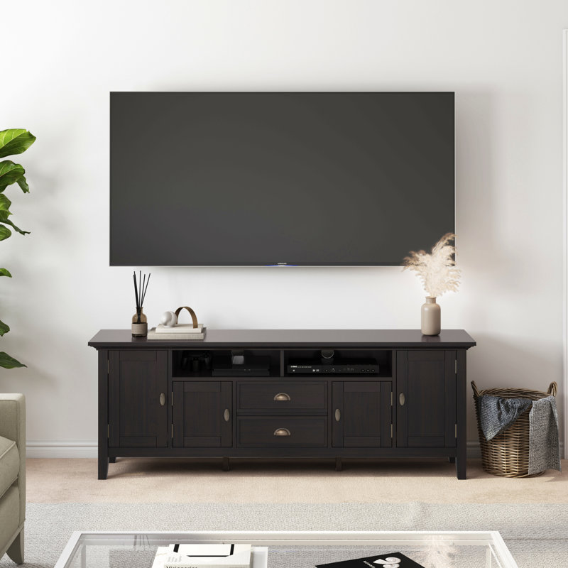 Meuble télé 72 po pour salon, Marron foncé
