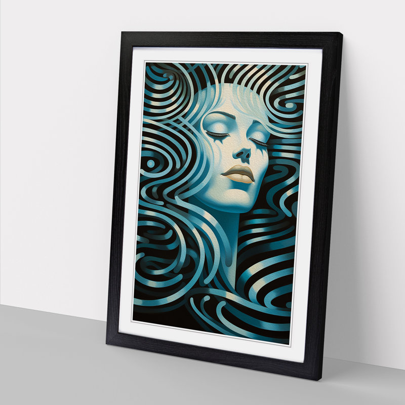 Single Picture Frame Print on Wood, Black Framed, 34cm H x 25cm W