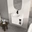 Meuble-lavabo mural 24 po avec lavabo en céramique blanche et porte à fermeture en douceur, emballage KD, blanc brillant-559139690-559139687