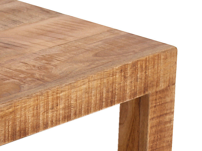 Haddan Solid Wood Floor Shelf Coffee Table with Storage