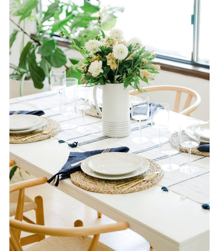 Chemin de table Ribbons, Bleu