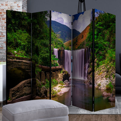 Manug 172cm H Solid Wood Folding Room Divider