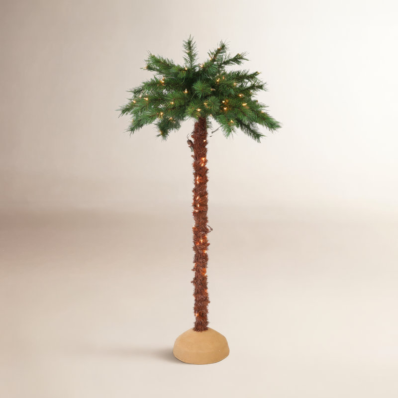 Faux Palm Tree in Freestanding, 60" H x 30" W x 30" D