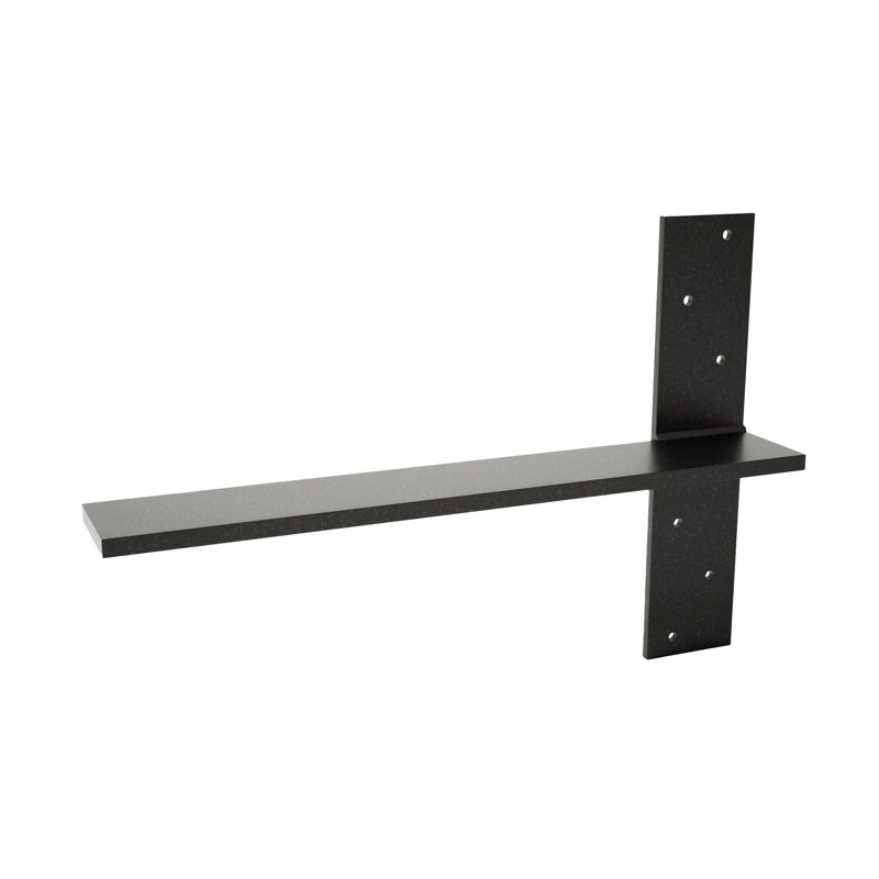 28-Inch Black Steel Floating Shelf Bracket