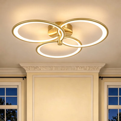 22.8'' LED Round Semi Flush Mount Ceiling Light
