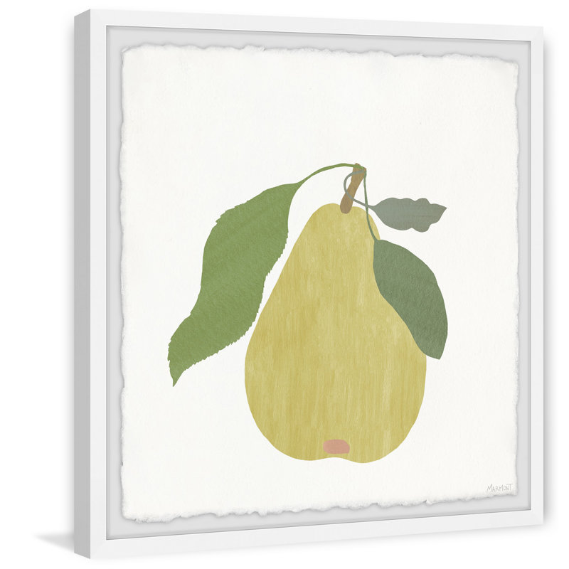 Bickerstaff Green Pear, reproduction encadrée, H 18 po x l 18 po x 1,5 po