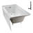 Streamline 66 in. x 32 in. Acrylic Left-Hand Drain Alcove Bathtub in Glossy White With External Drain-101699194