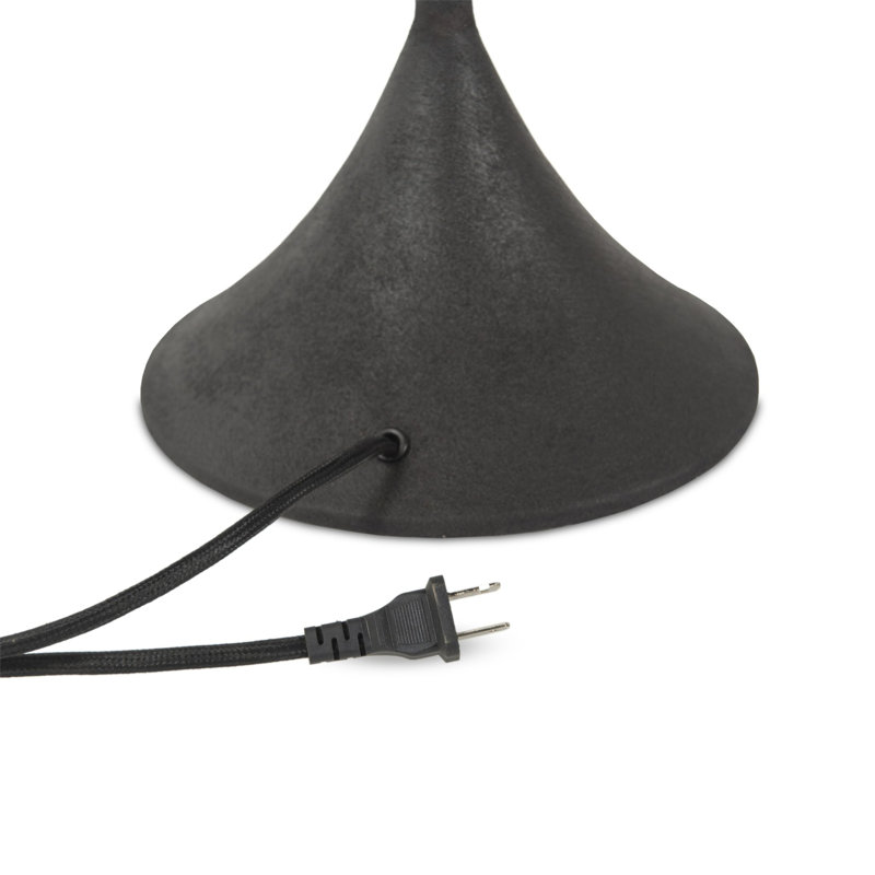 Fiorella Table Lamp-Espresso Canvas, Cream Canvas