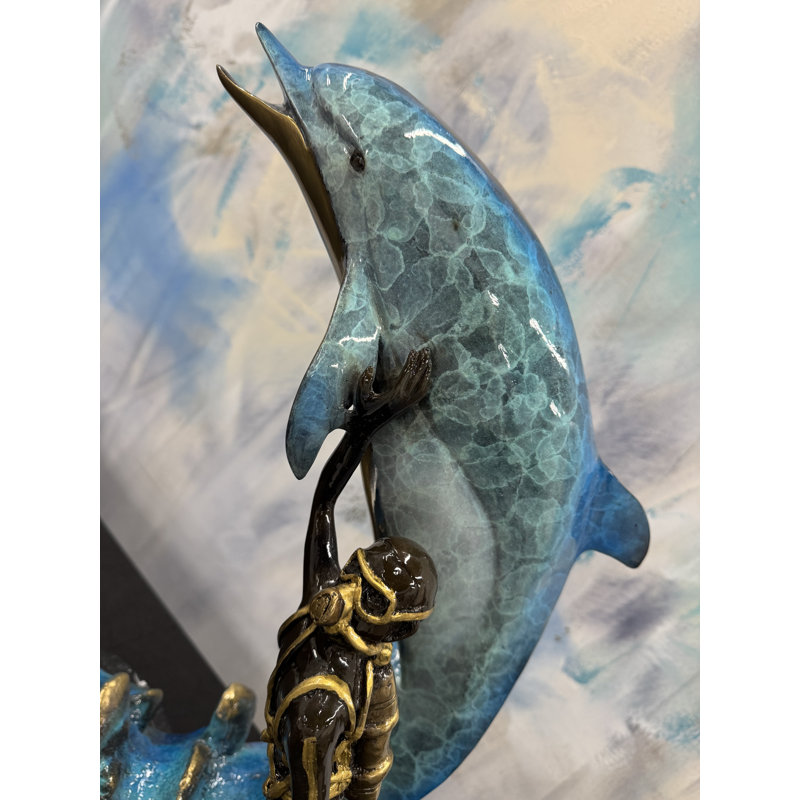 Sculpture océan en bronze Ocean Companion
