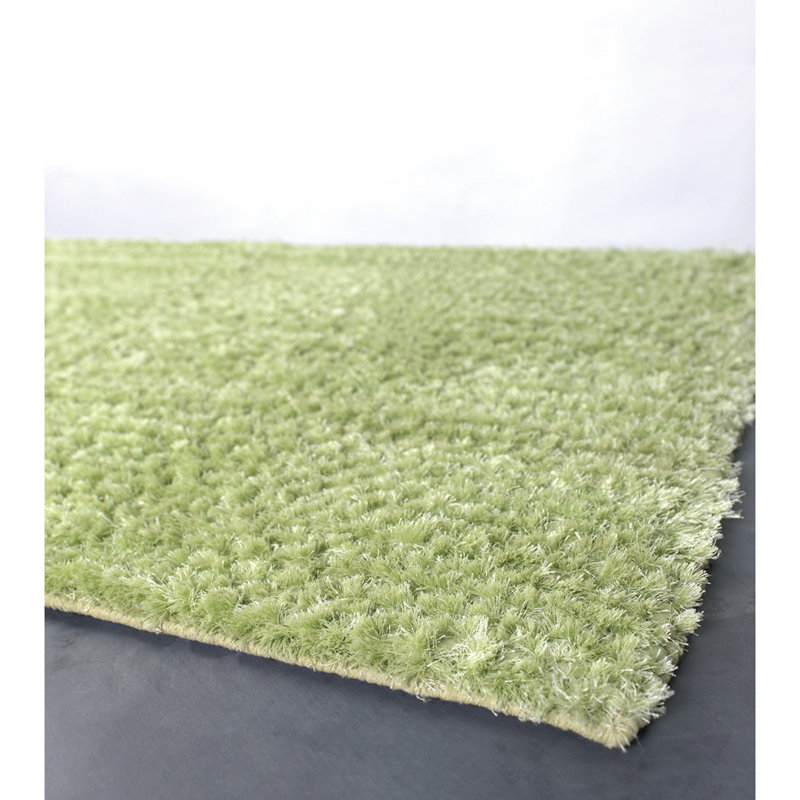Strata White Area Rug, Green, Rectangle 9' x 13'