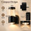 Plug-In Night Light, Motion Sensor Dimmable LED Wall Light with Bubble Acrylic Column and Stepless Brightness Control, Modern Ambient Lighting for Bedroom, Hallway, Bathroom and Entryway