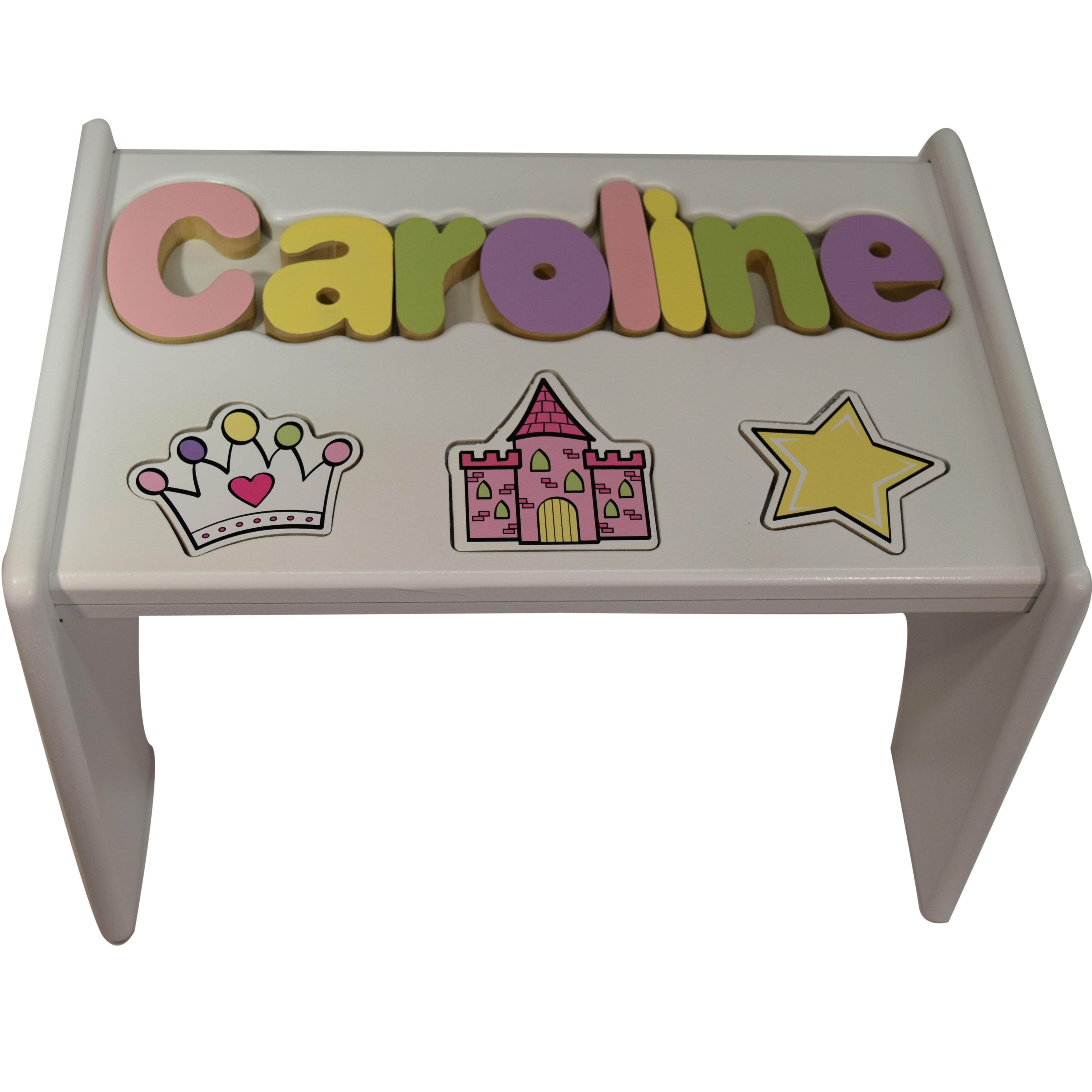 Childrens step discount stool with name