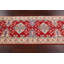 Tapis de couloir oriental géométrique rouge Kazak noué à la main 3 x 9
