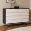 Armoire d'appoint moderne en bois manufacturé noir