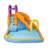 9.5' x 14.6' Inflatable Water Slide with Air Blower
