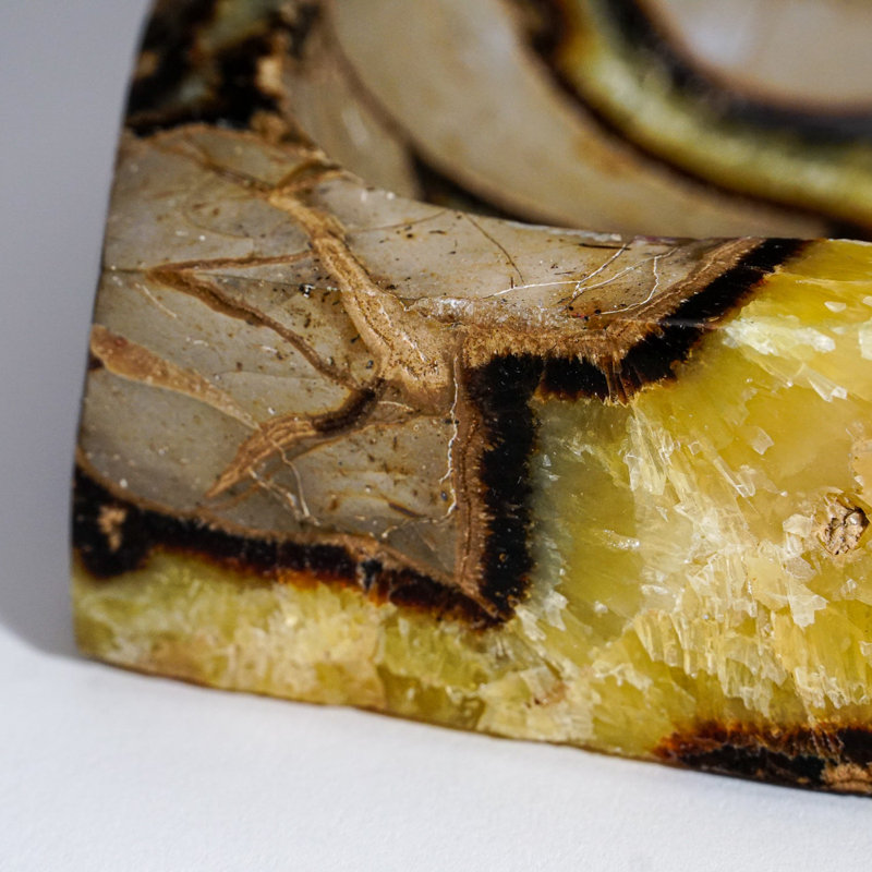 Polished Septarian Heart Shaped Dish (2.8 Lbs)