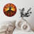 Orange Sunset Tree of Life Wall Clock