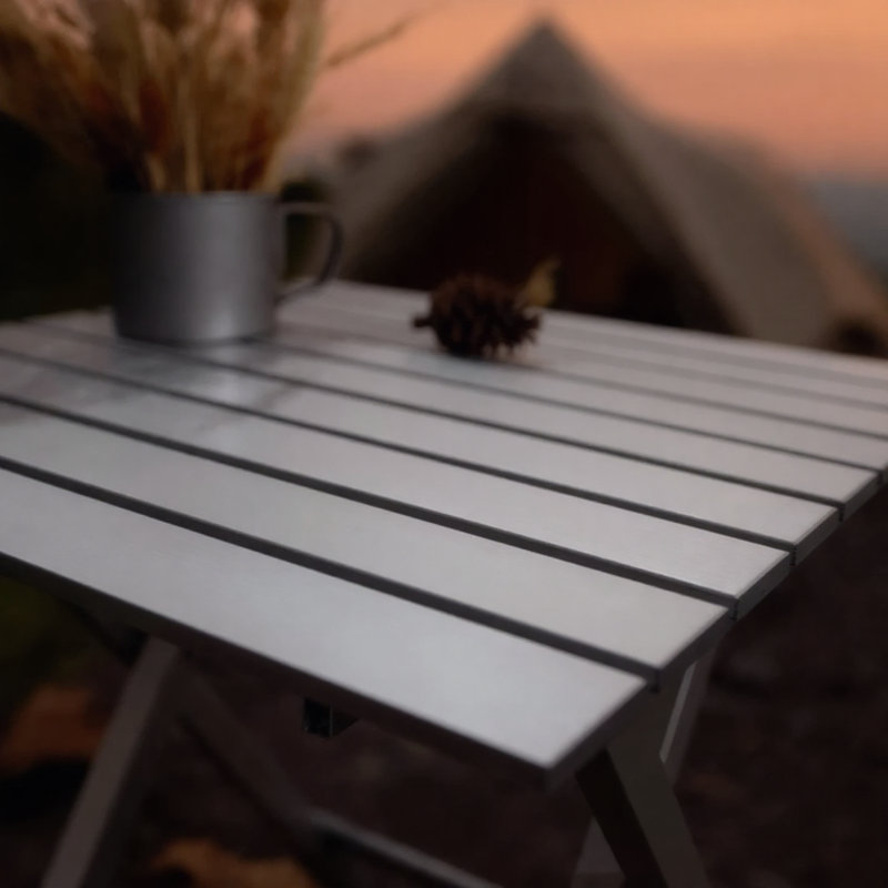 Silver Lightweight Aluminum Outdoor Camping Leisure Table