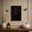 «Black Robed Skeleton tenant une rose rouge»-838488239