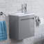 iBathUK Cloakroom Wall Hung Vanity Unit With Basin - Tap Hole