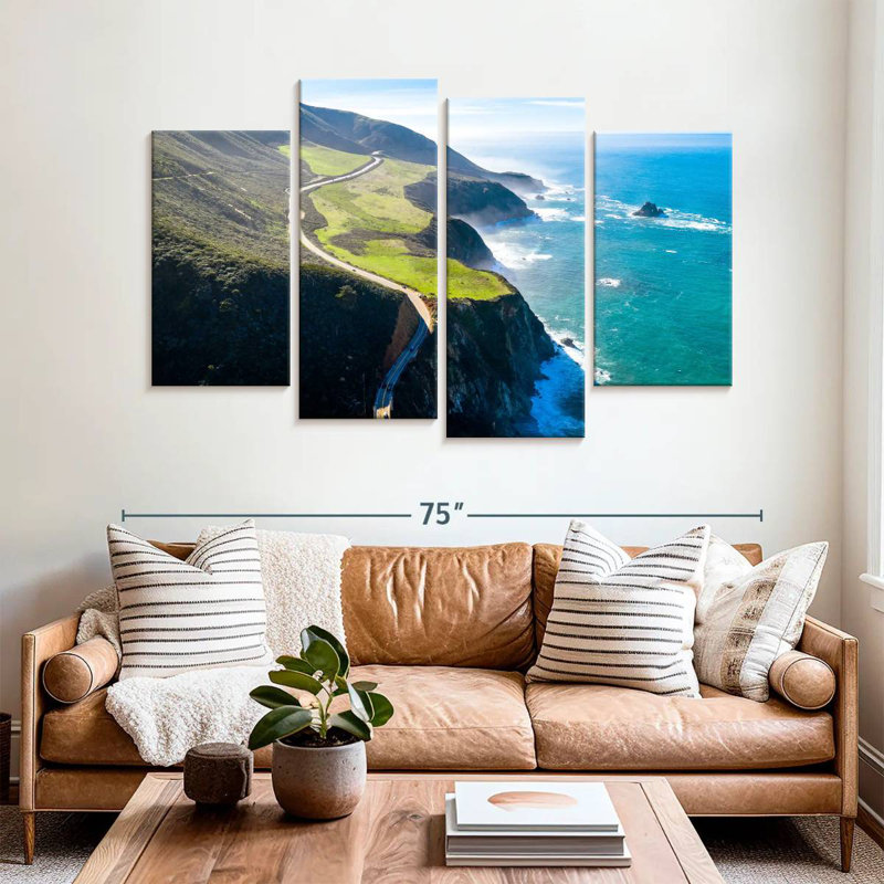 Gillard Pacific Coast Highway Cliff, H 42 po x l 68 po