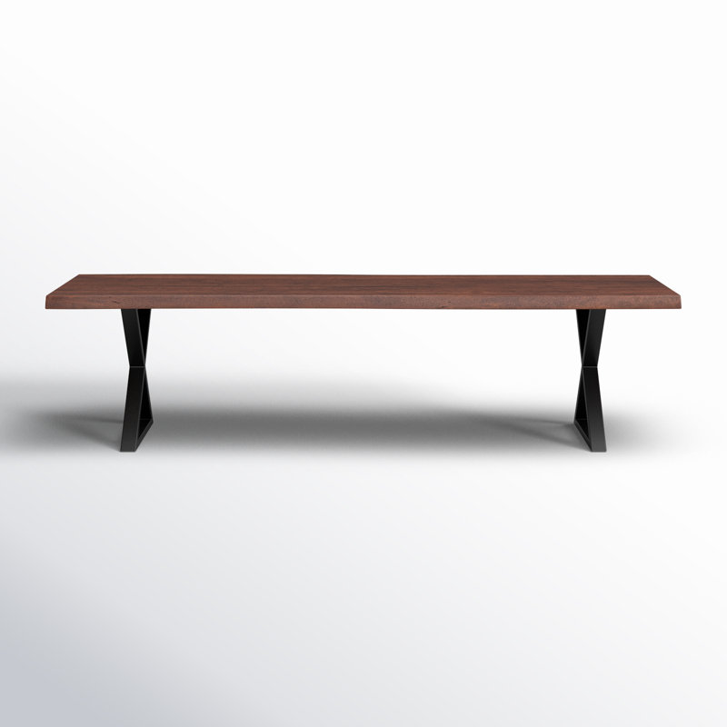 Brooks X Base Dining Table, Americano, Black, 29.75"H x 116"L x 40"W