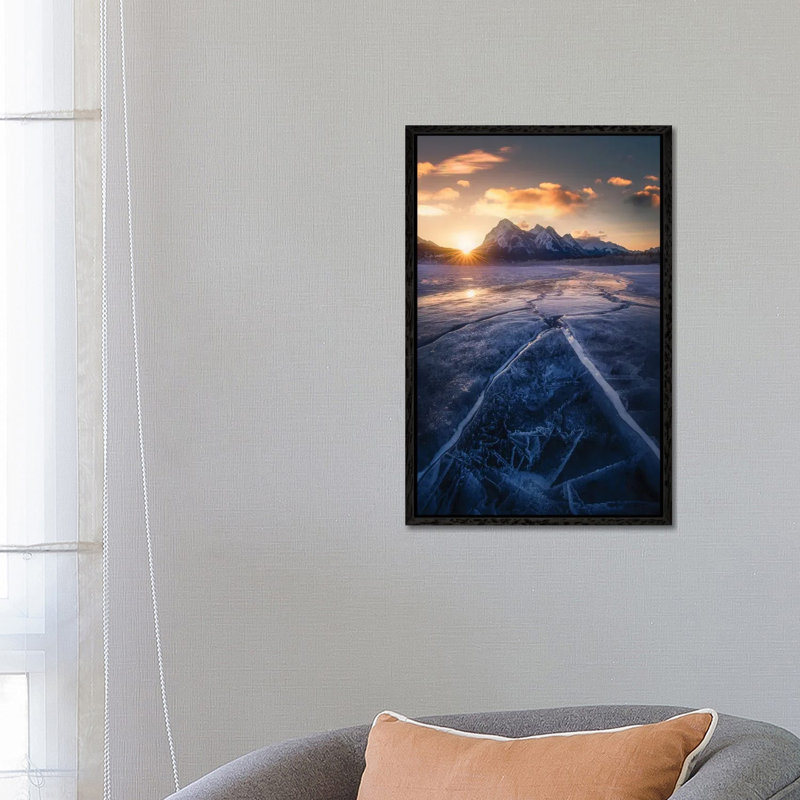 Winterscape by George Digalakis - Floater Frame Print on Canvas, 66.04 cm H x 45.72 cm W, Black