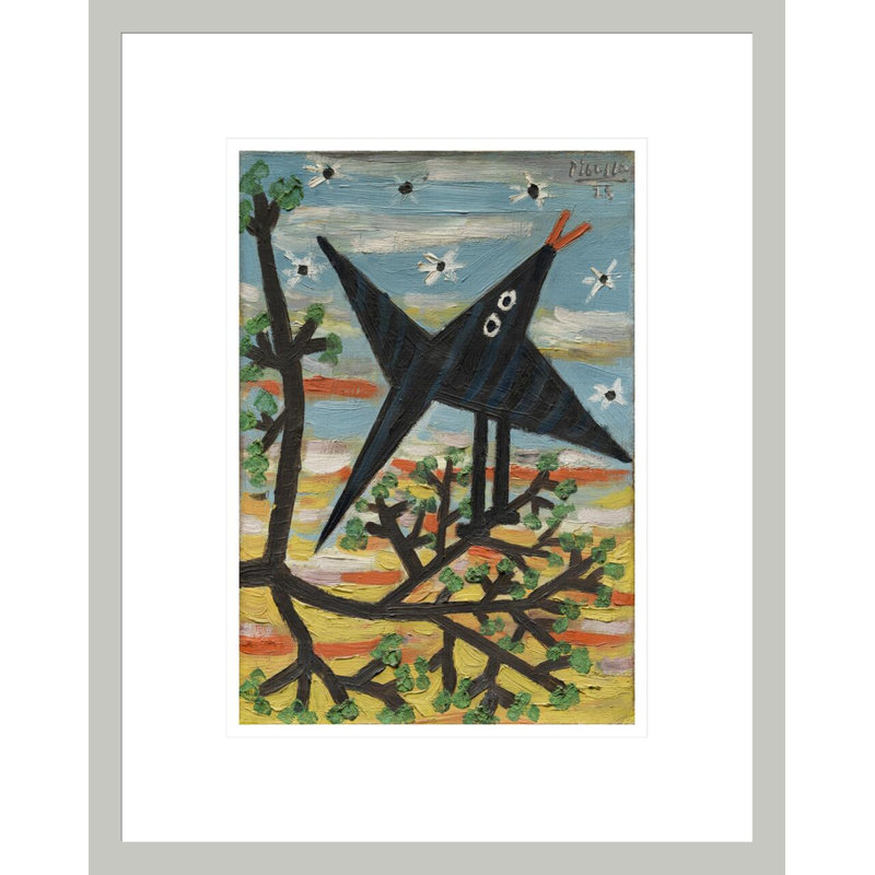 «Bird on a Tree» par Pablo Picasso, impression giclée sur cadre, H 16,75 po x l 13,34 po