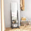 Ackermanville Metal Rectangle Floor Mirror with Shelves