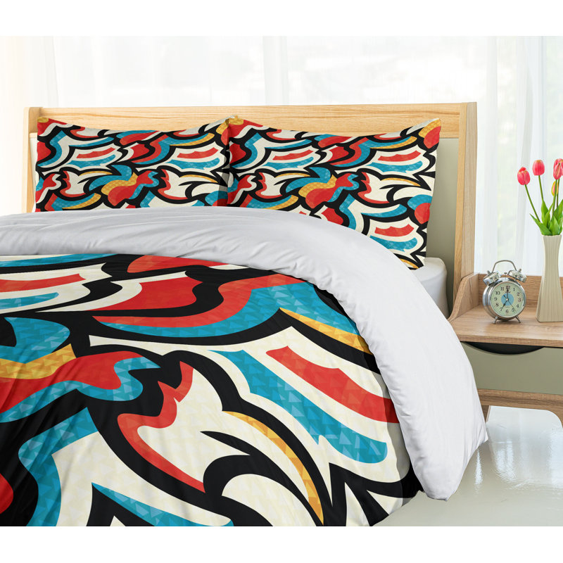 Modern & Contemporary Polyester Duvet Cover, Queen Duvet Cover + 2 Pillow Sham